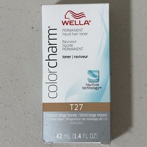 WELLA colorcharm Hair Toner, Neutralize Brass With Liquifuse Technology, T27